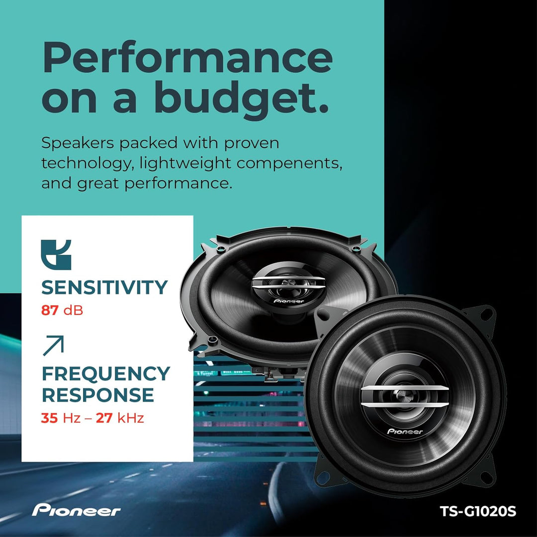 Pioneer TSG1020S Auto 2-Wege 200 W, 10,2 cm, Schwarz Lautsprecher:, Lautsprecher: