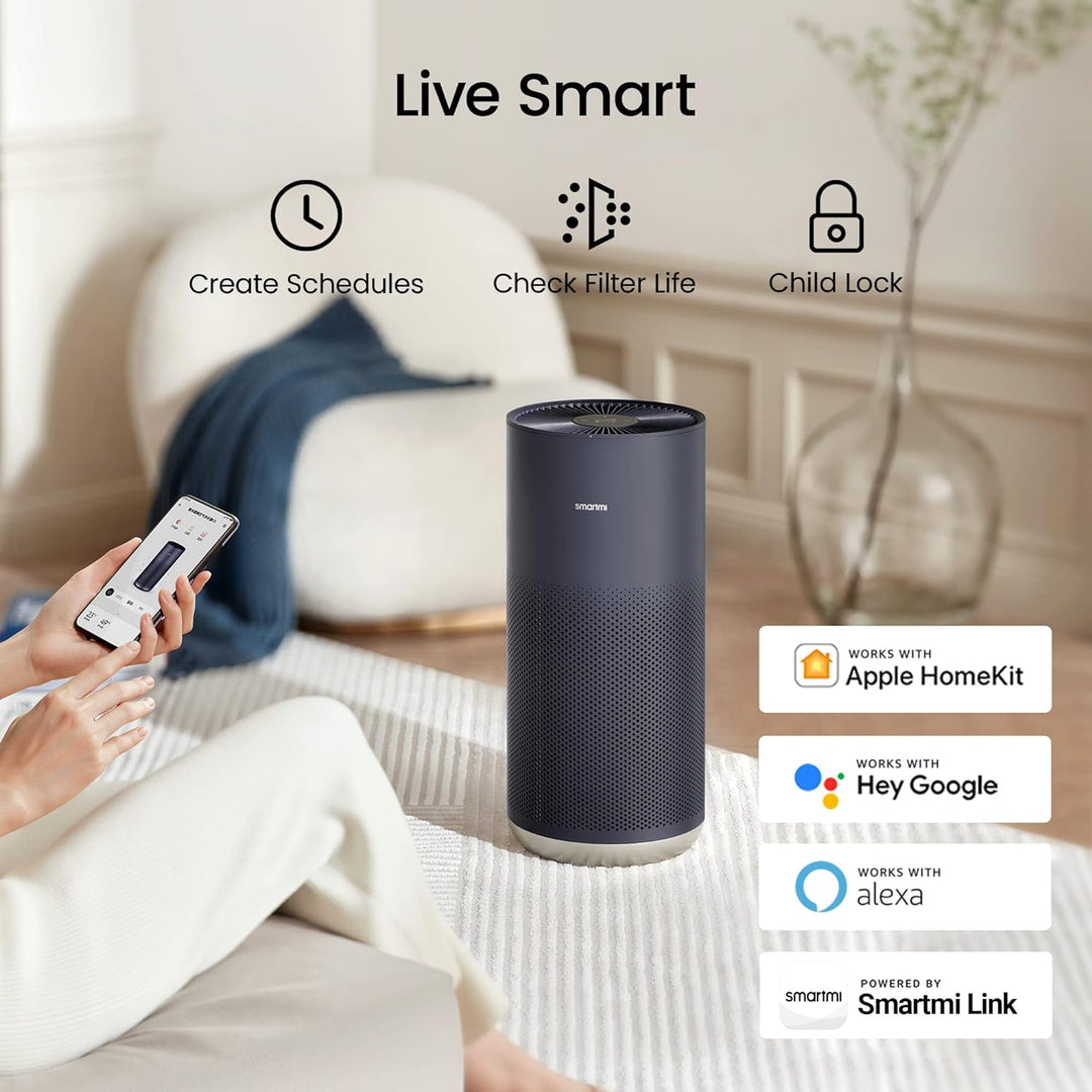 Smartmi Luftreiniger 2 für Zuhause, grosse Räume, leise, True HEPA-Filter für Staub, Rauch, Schimmel