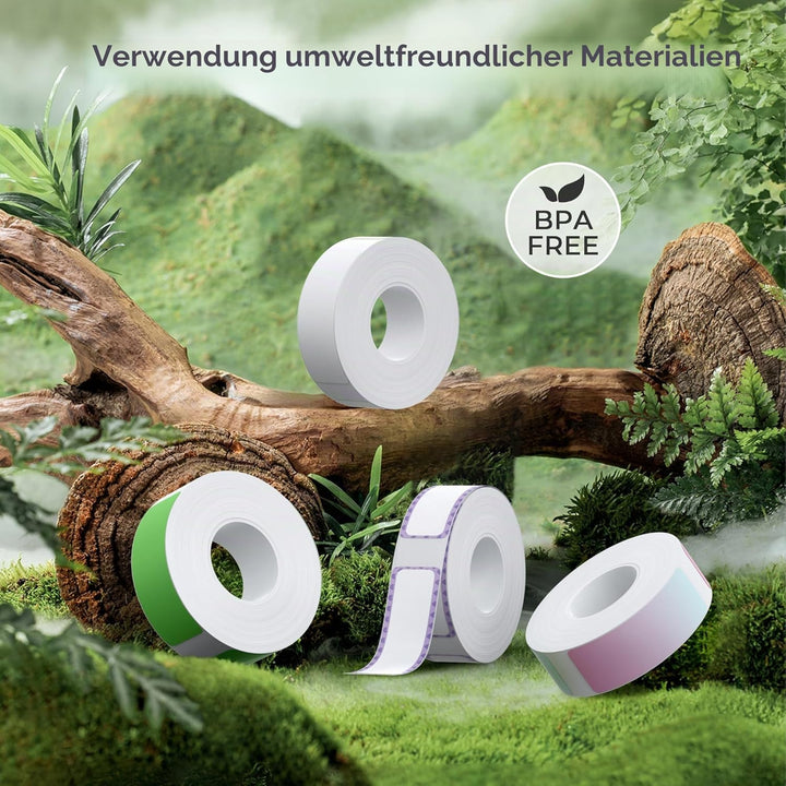 NELKO Original P21 Etikettenband-Ersatz, adaptiertes Etikettendruckpapier, 14 x 40 mm, Standard-lami