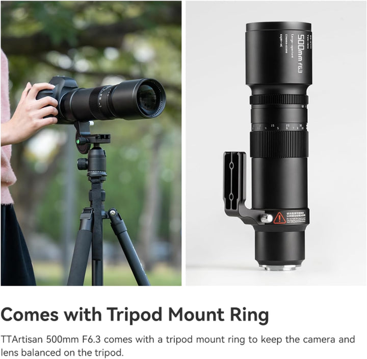 TTARTISAN 500 mm F6.3 Teleobjektiv, Vollformat für Canon RF Mount 500 mm F/6.3 Superteleobjektiv Pri