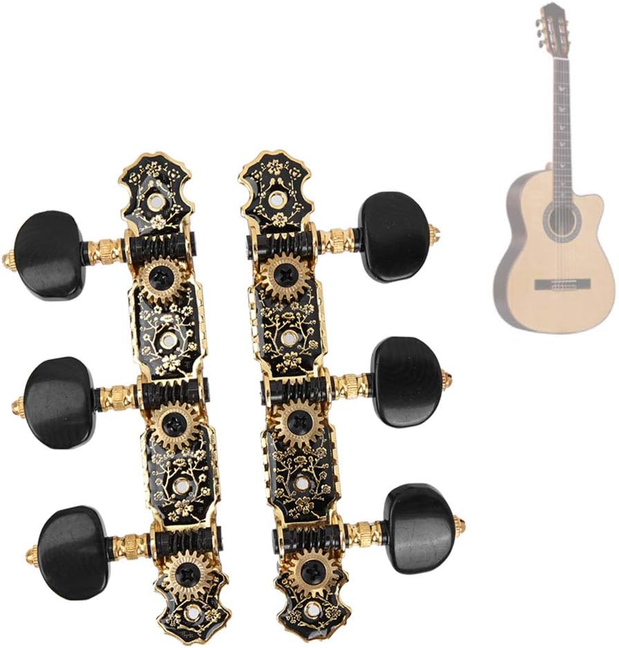 Stimmwirbel für Klassische Gitarre, 1:18 Schwarz Stimmmechanik Akustische Gitarre Gitarren Wirbel Me