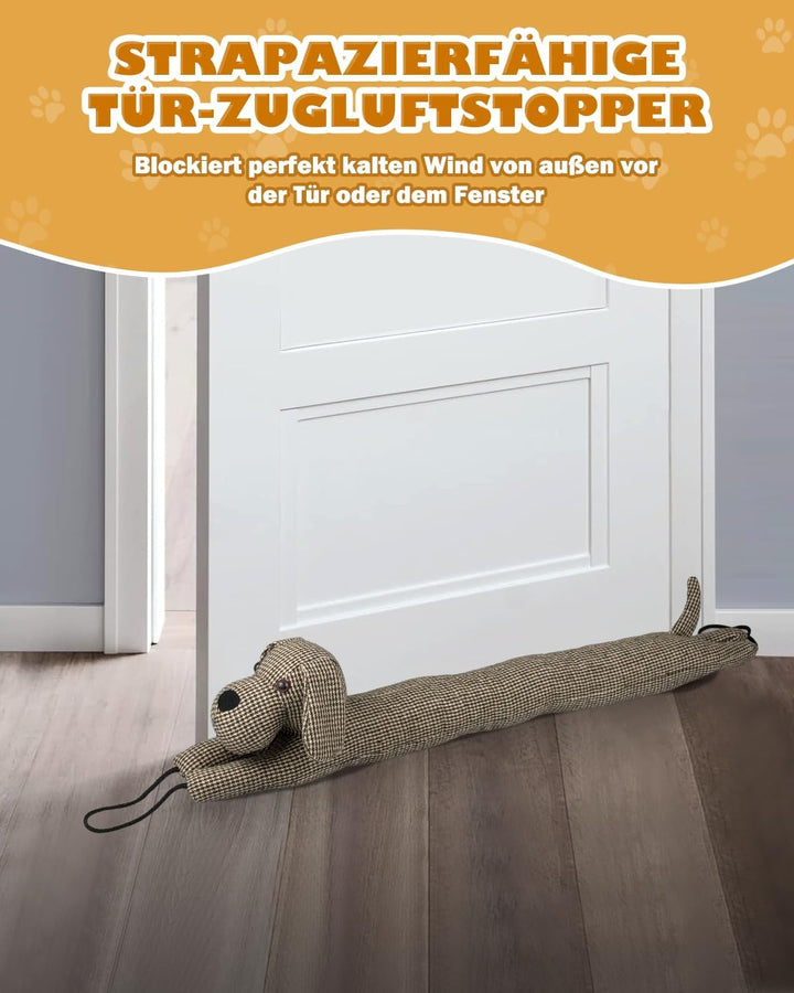 Zugluftstopper Für Türen 93cm, 1.1KG Schwer Zugluftstopper Tür, Schutz vor Luftzug und Lärm, Tier De