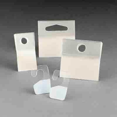 3M Hängetabs 1075, transparent, 5,1 x 5,1 cm, 250 Stück pro Packung (10 Tabs/Block 50 Pad/Pack), pra