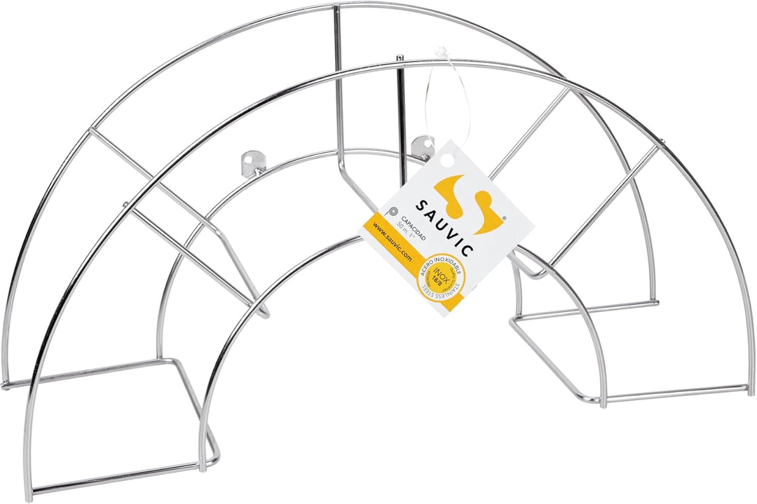 Sauvic 03304-Wandschlauchhalter, aus 304 Edelstahl, super gross, 60.00x20.00x30.00 cm