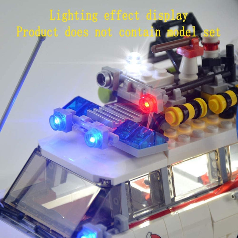 GEAMENT Blöcke Licht-Set für Ghostbusters ecto 1 - USB Beleuchtungsset Kompatibel mit Lego 21108 Aut