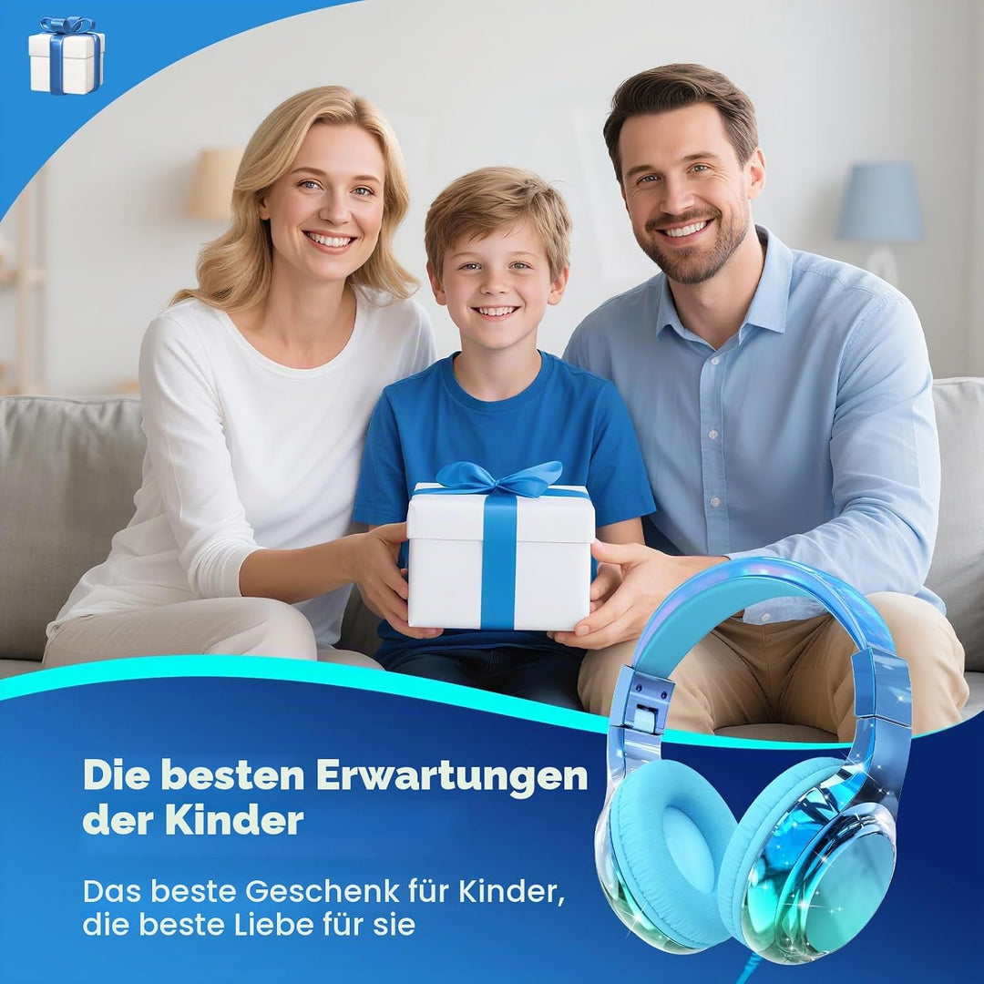 JYPS Kinder Kopfhörer,Kopfhörer Kinder mit Kabel,85/94 dB Volume Limit,Faltbare Kopfhörer für Mädche