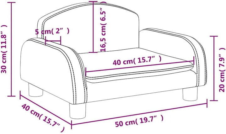 vidaXL Kindersofa, Couch für Kinder, Kindercouch mit runden Kanten, Kindersessel Minisofa Polstersof