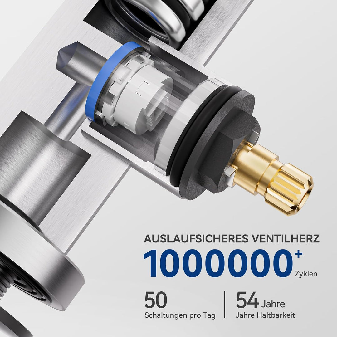 CECIPA Kaltwasserhahn aus Edelstahl, 360° drehbarer Wasserhahn nur Kaltwasser, Robuste Kaltwasser Ar