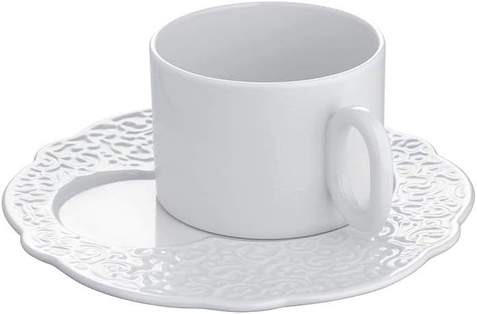 Alessi Dressed Tee-Obertasse 4 Stück Porzellan Weiss Klassiker, Klassiker