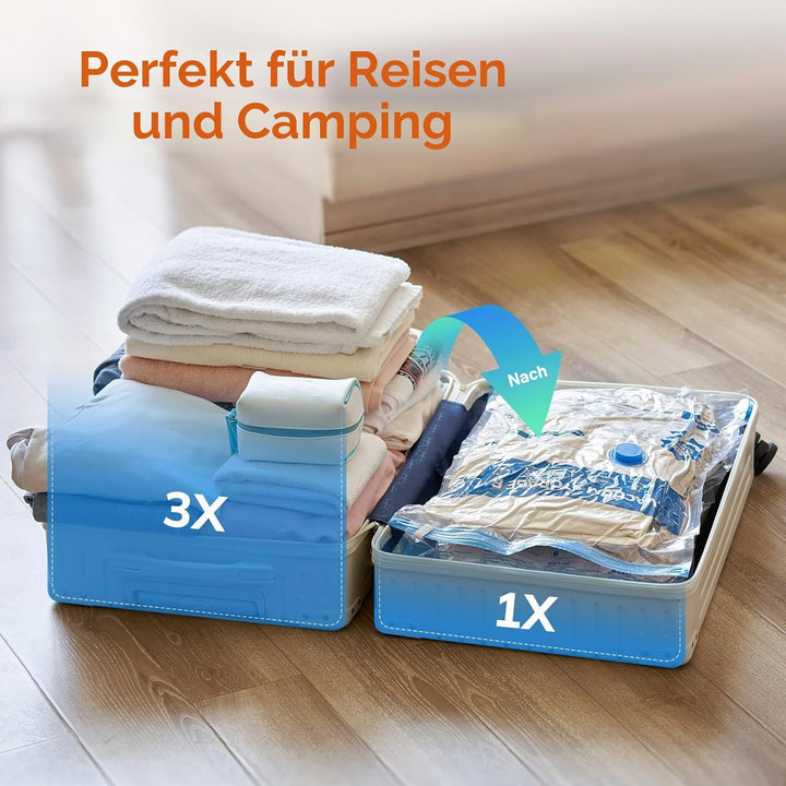 MONVANE Vakuumbeutel für Kleidung mit elektrischer Pumpe 15 Stück 15pcs(3J+4L+4M+4S)+Pumpe