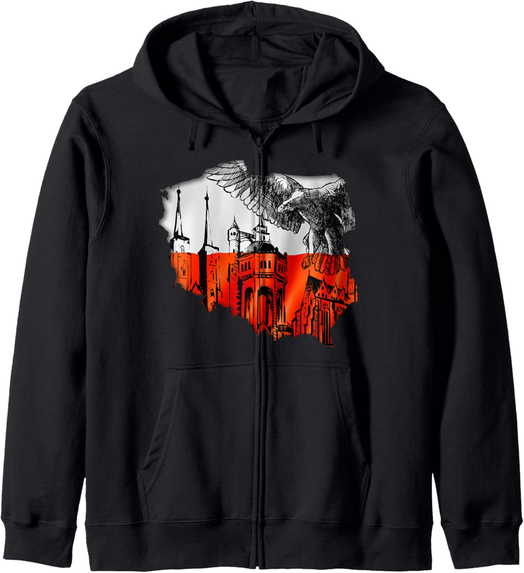 Polnische Tshirt Polen für Poland Polska Polin Adler Krakau Kapuzenjacke
