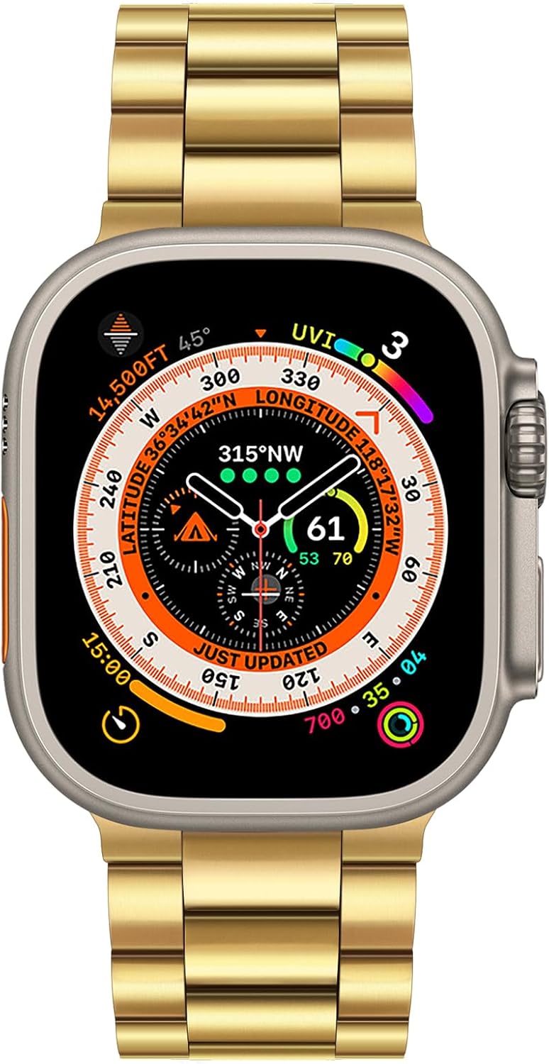 Tasikar Armband Kompatibel mit Apple Watch Ultra Armband 49mm Prämie Edelstahl Metall Ersatz Armband