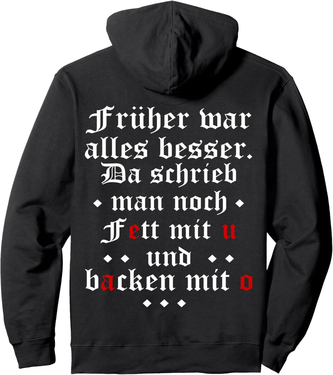 Ich möchte fett backen - lustiger Sarkasmus Spruch Urlaub Pullover Hoodie