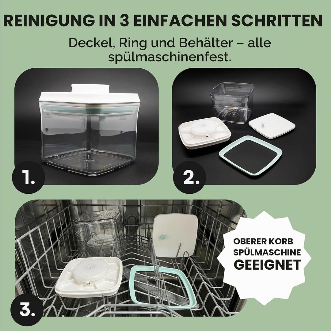 BopTop (1 Stück) Luftdichter Lebensmittelbehälter - Kanister mit Mechanischer Silikondichtung - BPA-