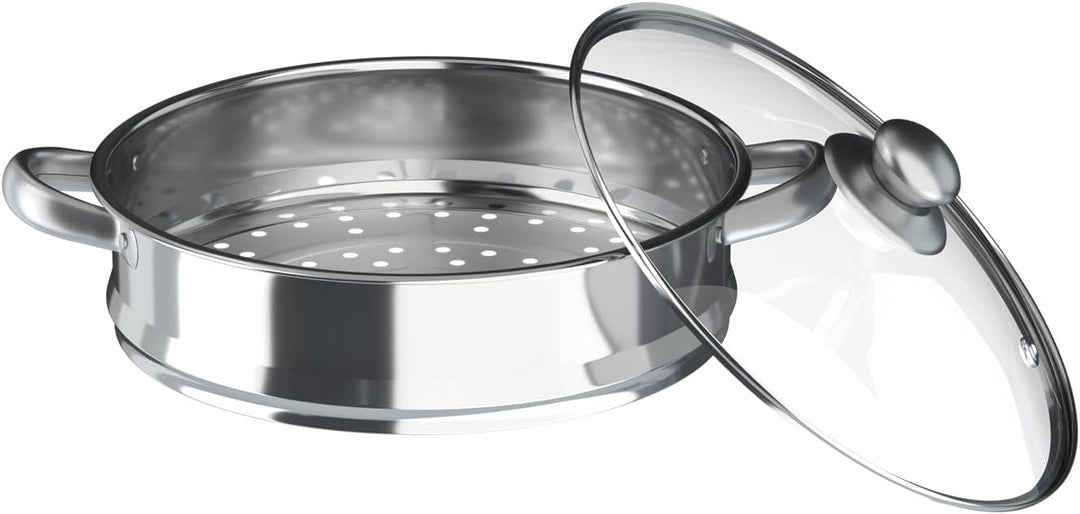 5-lagiger Mantowarka Induktion Dampfgarer Dampfkocher Edelstahl Schongarer 30cm Stapelbare Edelstahl