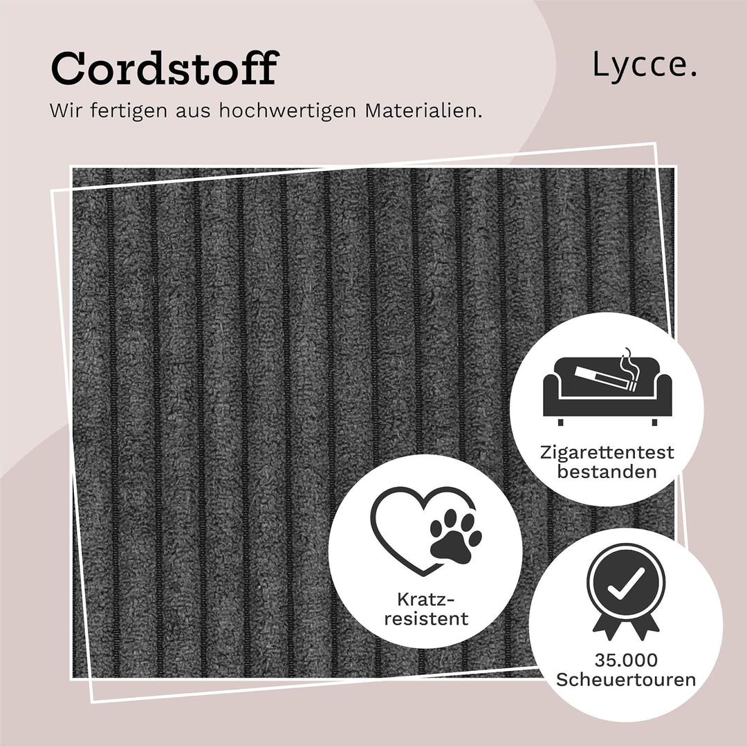 Lycce Kallax Boxen Cord 2er Set mit entfernbarem Cord-Bezug | d.grau Dunkelgrau 2er Set, Dunkelgrau