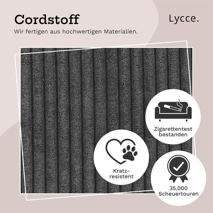 Lycce Kallax Boxen Cord 2er Set mit entfernbarem Cord-Bezug | d.grau Dunkelgrau 2er Set, Dunkelgrau