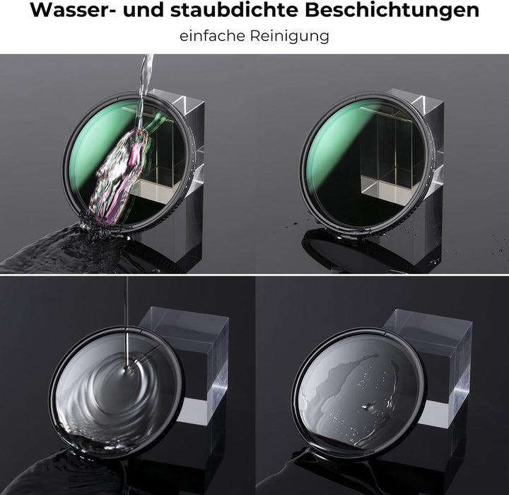 K&F Concept Nano D-Serie ND Filter 52mm Variabler Graufilter ND2-ND400 (1-9 Blendenstufen), 52mm