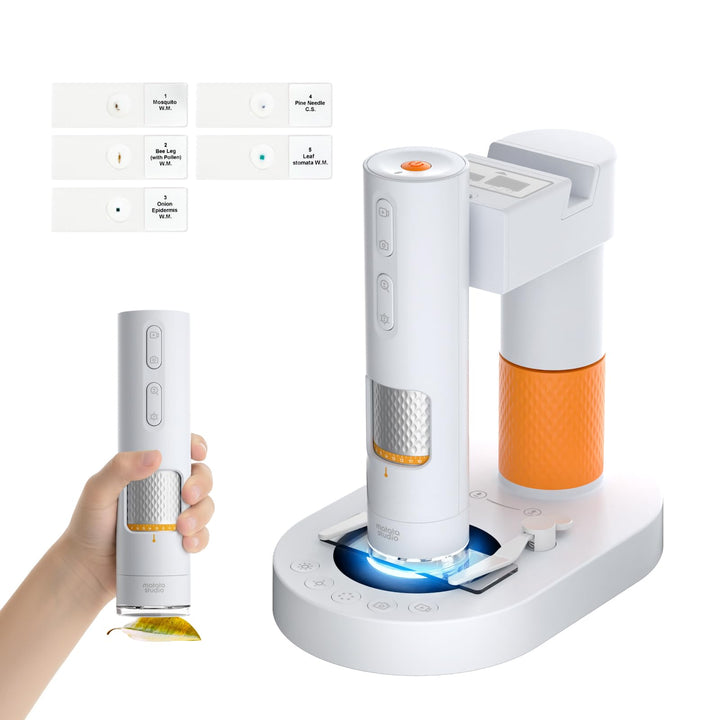 Mikroskop für Kinder, MatataStudio MX1-AS USB Digitales Mikroskop mit 3,5x-1000x, Multifunktionsstat