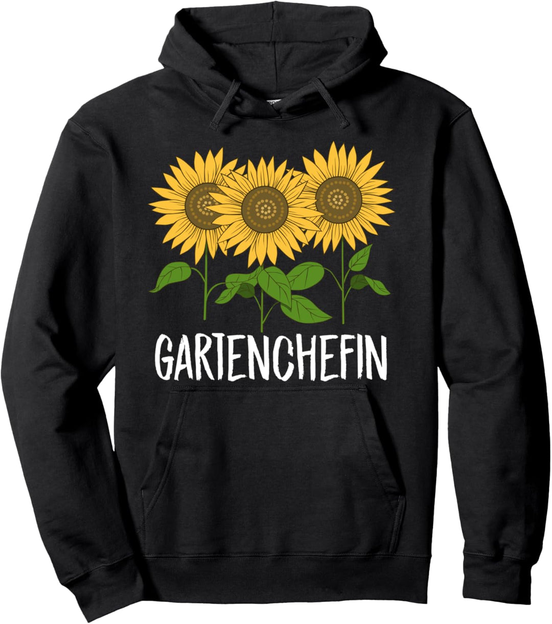 Damen Garten Chefin Gärtnerin Sonnenblume Ruhestands Motiv Pullover Hoodie