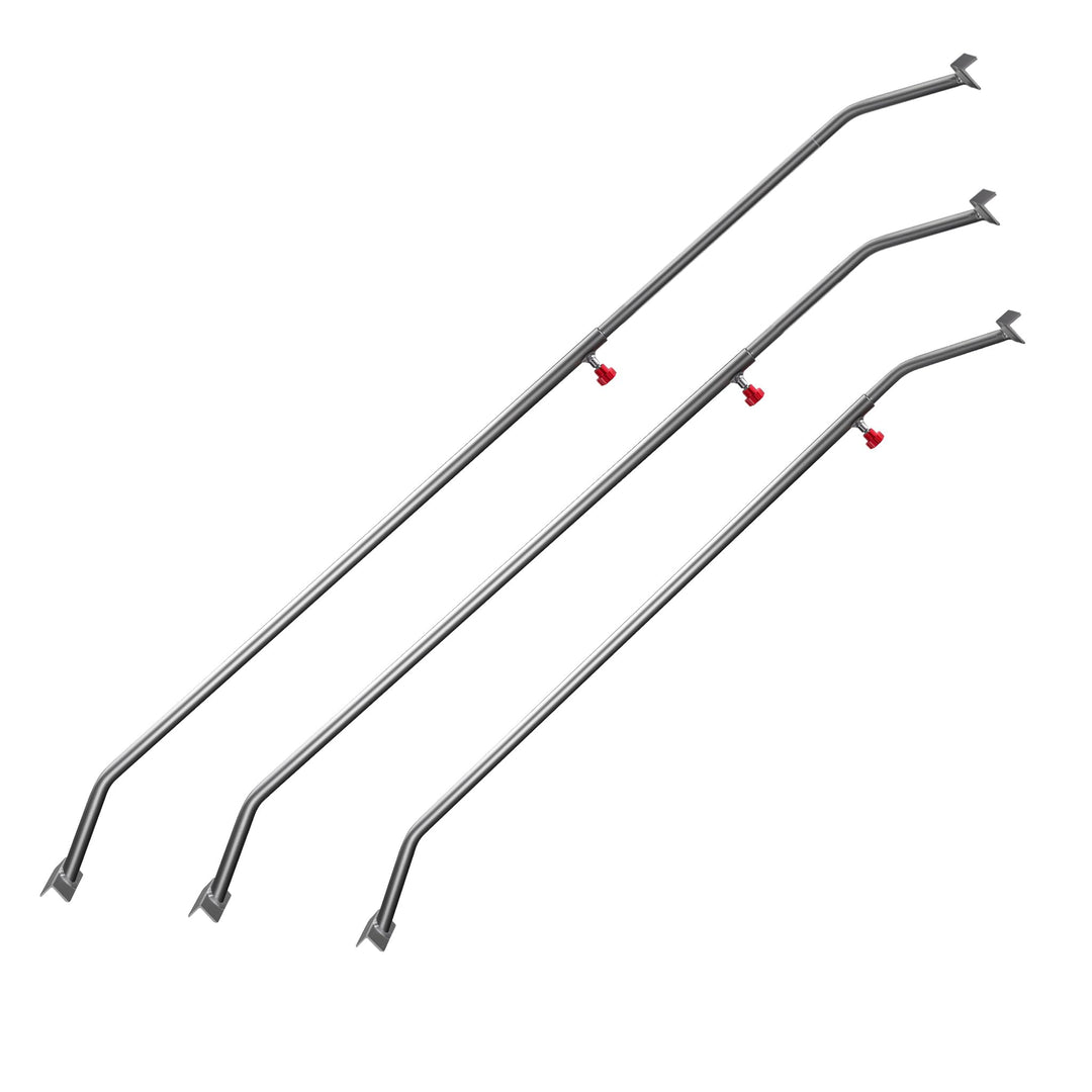 Wiltec 2X Flachplanenbügel 108-150 cm für Anhänger, verstellbare Aluminiumbügel für Anhängerplanen,