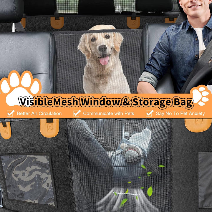 CISSIYOG Hundedecke Auto Rückbank, Hundesitz Auto Rückbank Verbreitert, Autoschondecke Hund Rücksitz