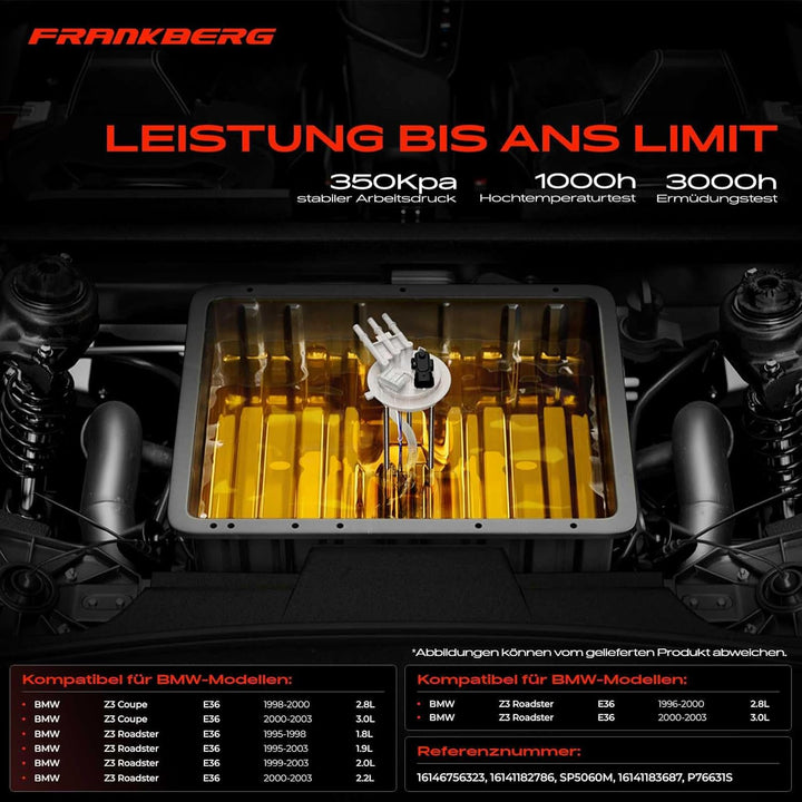 Kraftstoffpumpe Benzinpumpe für Z3 Coupe Z3 Roadster E36 1.8i 1.9i 2.0i 2.2i 2.8i 3.0i Benzin 1995-2