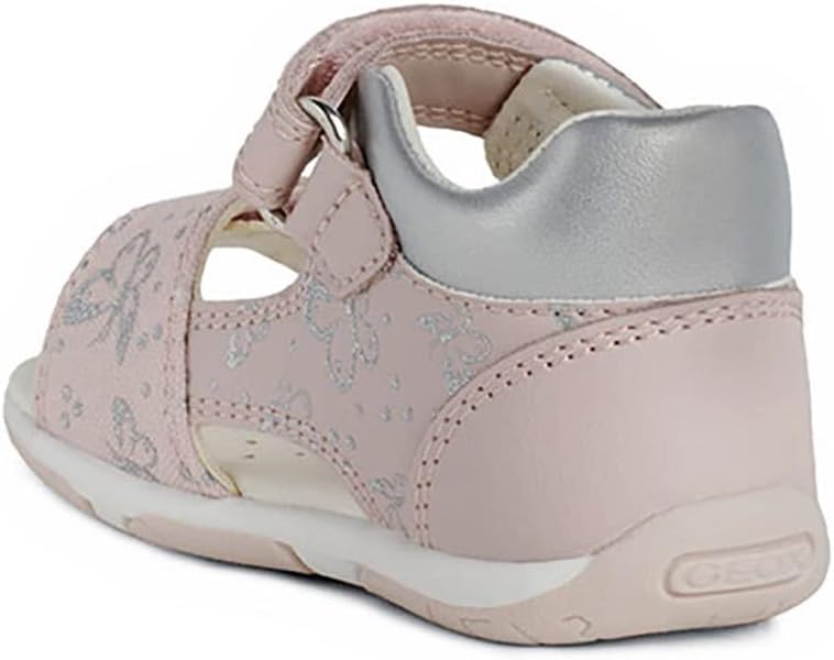 Geox Baby-Mädchen B Sandal Tapuz Girl Erste Schritte, 18 EU Lt Rose Silver