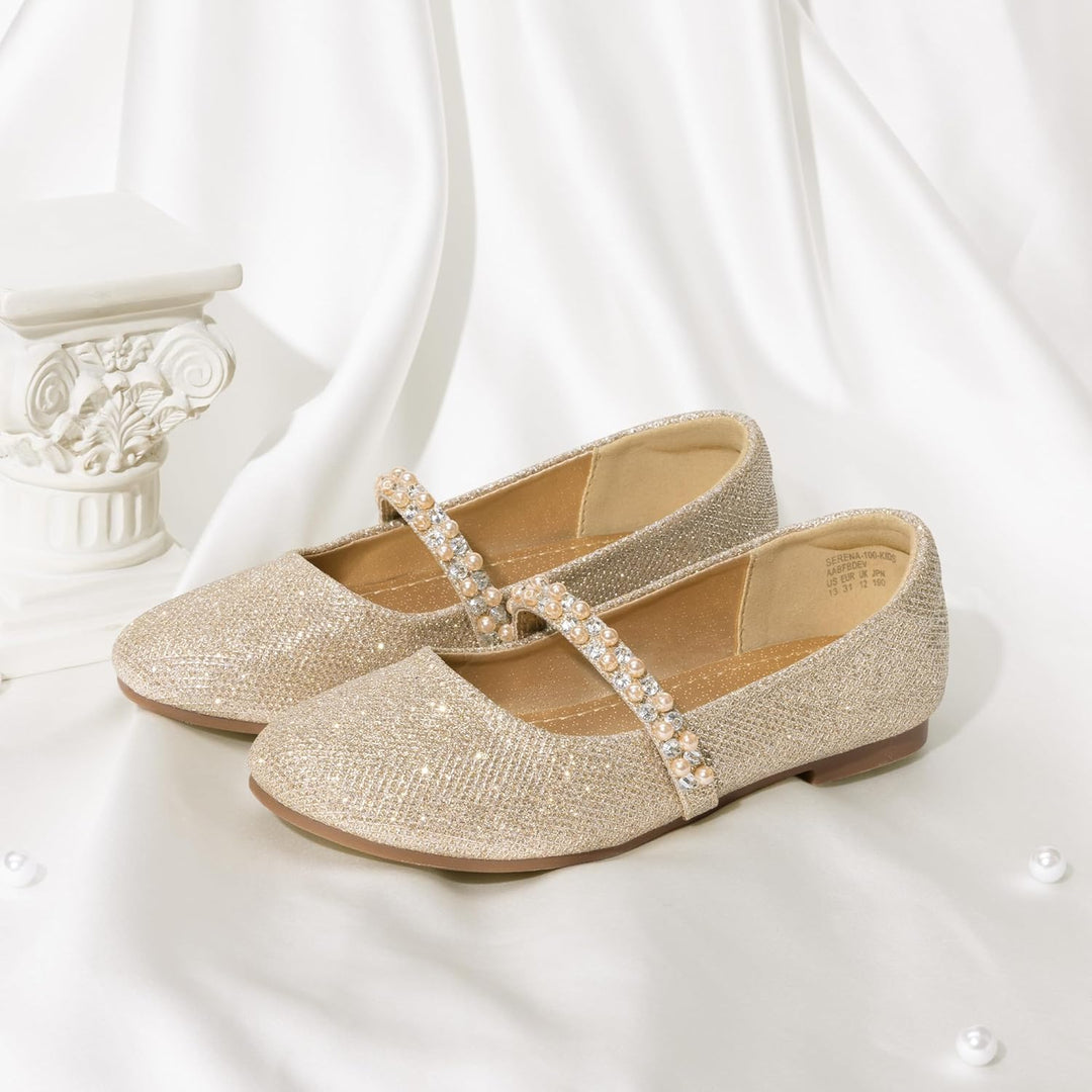 DREAM PAIRS Mädchen Mary Jane Strap Flache Schuhe Ballerinas Prinzessin Schuhe Flache Schulschuhe 32