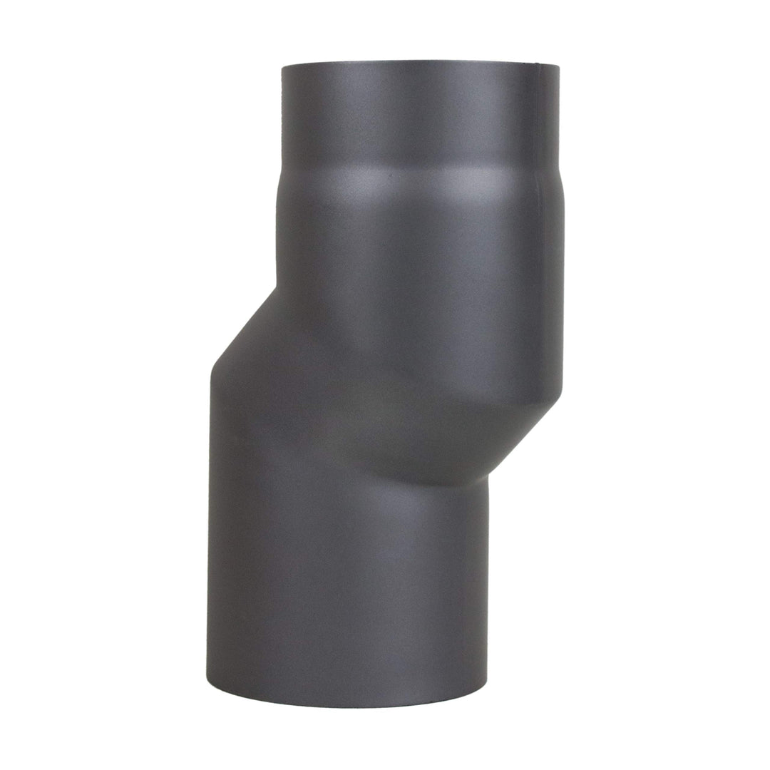 LANZZAS Rauchrohr Versatzbogen mit 40 mm Versatz - im Durchmesser Ø 150 mm - Farbe: gussgrau - Ofenr