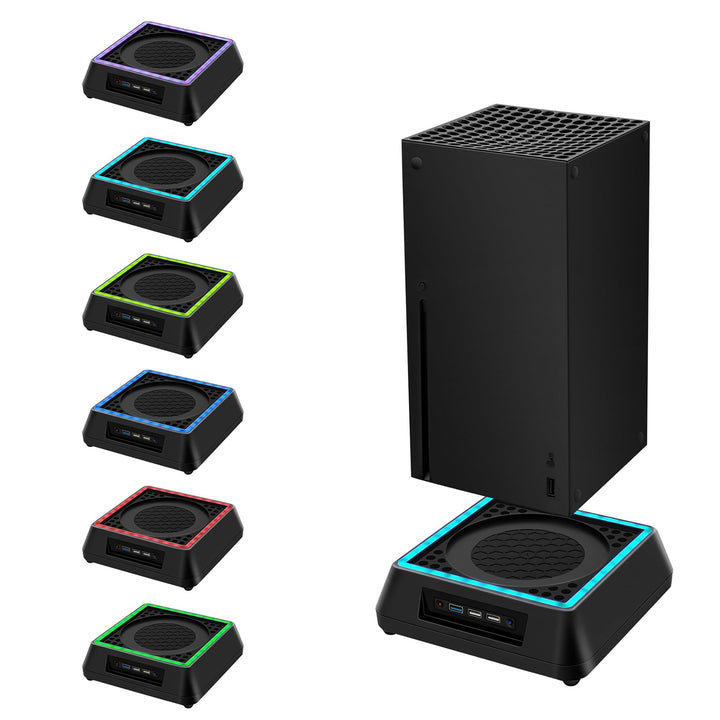 Mcbazel Xbox Serie X Lüfter Xbox Series x ständer mit RGB-Licht/Einstellbare Kühlfunktion/LED-Anzeig