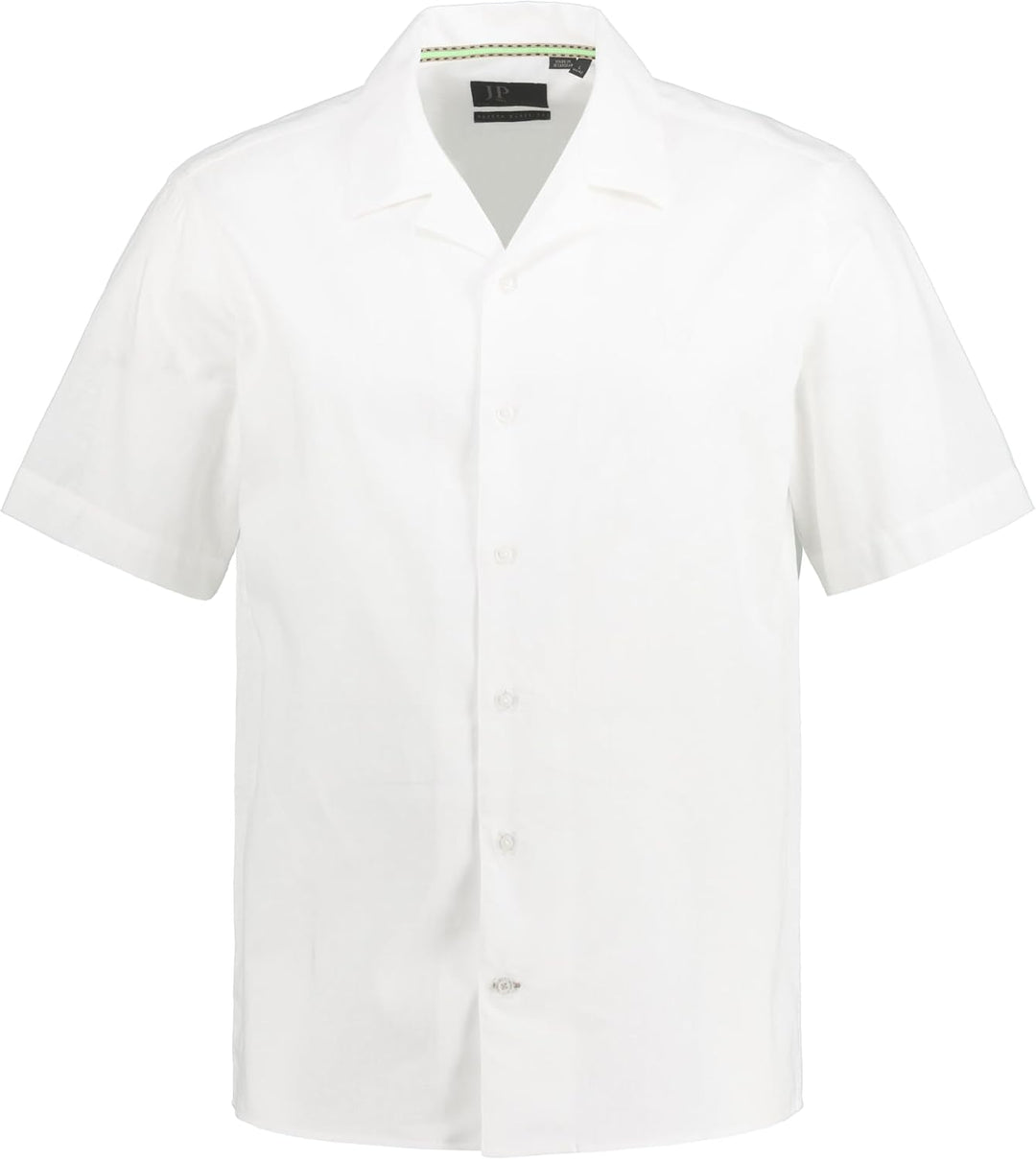 JP 1880 Herren grosse Grössen Übergrössen Menswear L-8XL Leinenmixhemd, Halbarm, Kubakragen, Modern