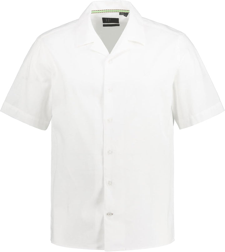 JP 1880 Herren grosse Grössen Übergrössen Menswear L-8XL Leinenmixhemd, Halbarm, Kubakragen, Modern