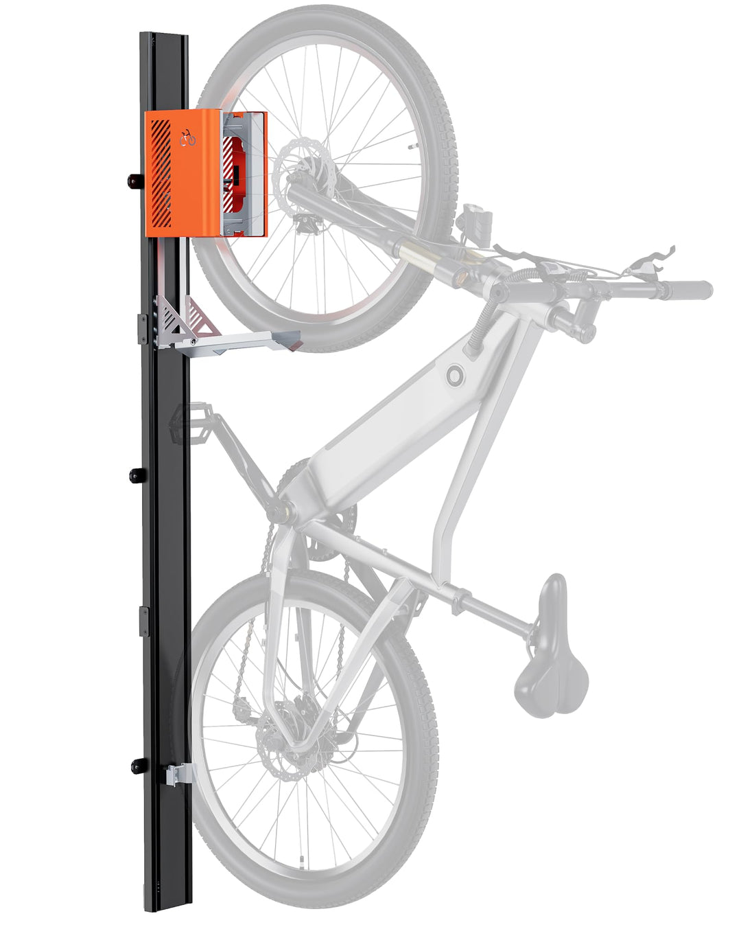 monTEK Automatischer Fahrradlift – Vertikaler Fahrradträger für schwere Fahrräder (bis 32 kg) – Einf