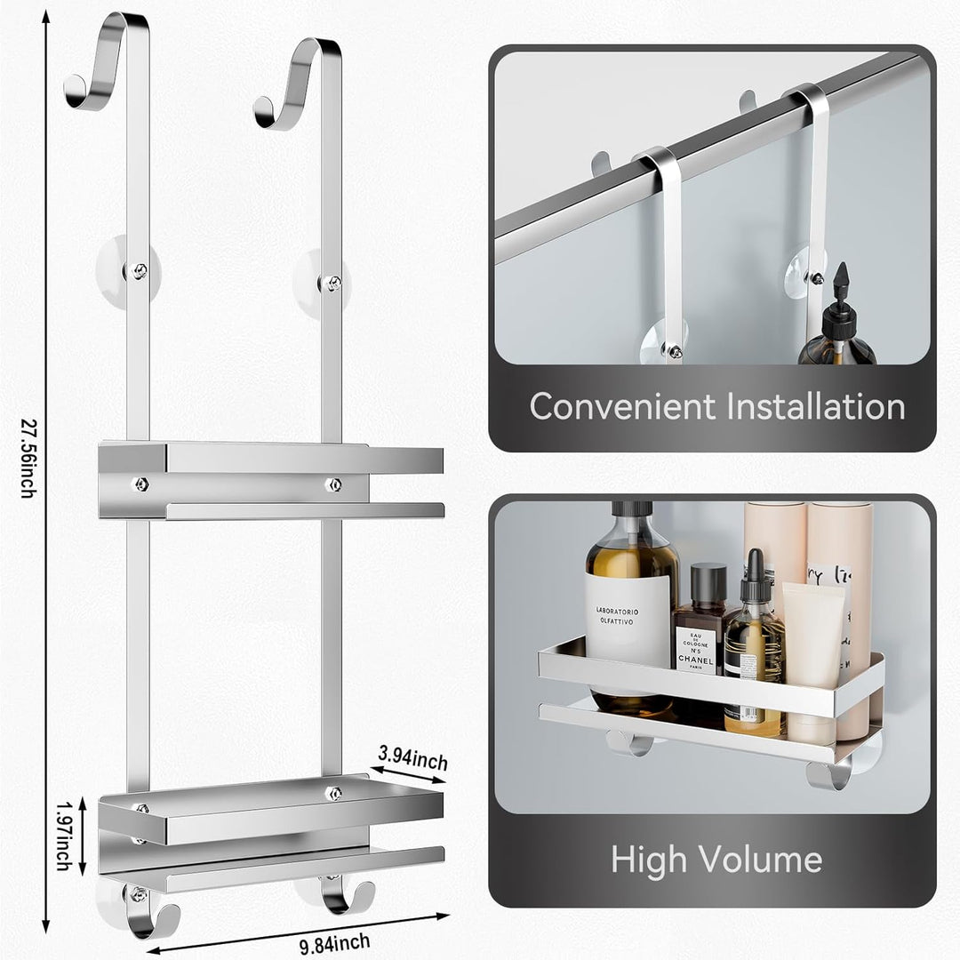 Duschablage ohne Bohren Badezimmer Organizer, Badregal Duschregal ohne Bohren, Duschablage zum Hänge