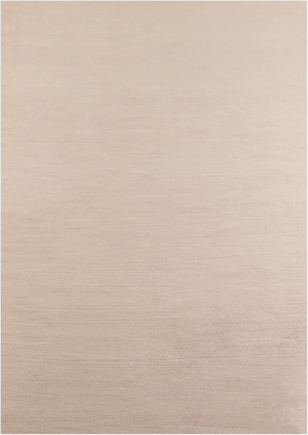 Waschbarer Teppich Wohnzimmer, Kurzflor rutschfest Flauschig Weich, Einfarbig Beige, Felloptik, Supe