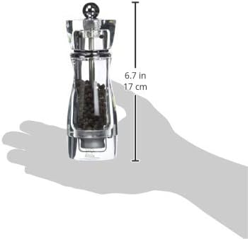 Peugeot 18221 Vittel Pfeffermühle Acryl, 4,9 x 4,9 x 16 cm, transparent Pfeffermühle 16 cm, Pfefferm
