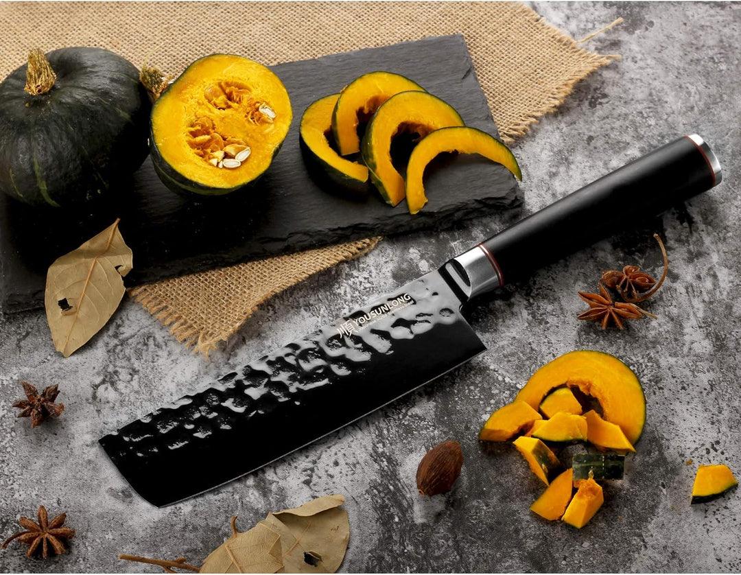 YOUSUNLONG Usuba&Nakiri Messer 6,5 Zoll Asiatisches Gemüsemesser AUS8 Japanischer Edelstahl mit hohe