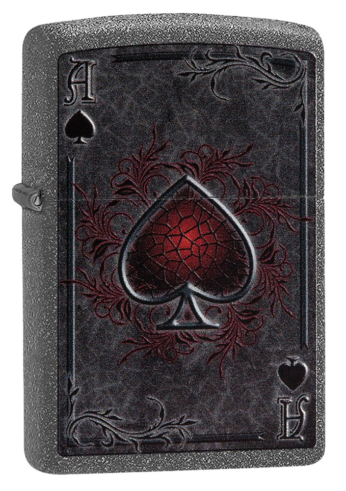 Zippo ACE Benzinfeuerzeug, Messing, Edelstahloptik, 1 x 6 x 6 cm