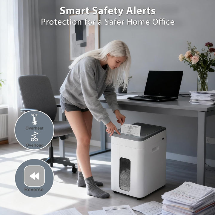 Aktenvernichter Papierschredder Paper Shredder: 400-Blatt Auto-Feed P5 Mikroschnitt Partikelschnitt