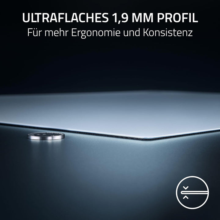 Razer Atlas Pro - Ultradünnes Premium-Gaming-Mauspad aus gehärtetem Glas - Ultraflaches 1,9 mm - Ult