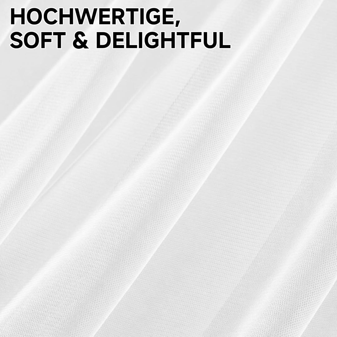Betthimmel für Hausbett, 2 Stück Kinderzimmer Himmel 350x150cm, Hausbett Himmel aus Baumwoll-Musseli