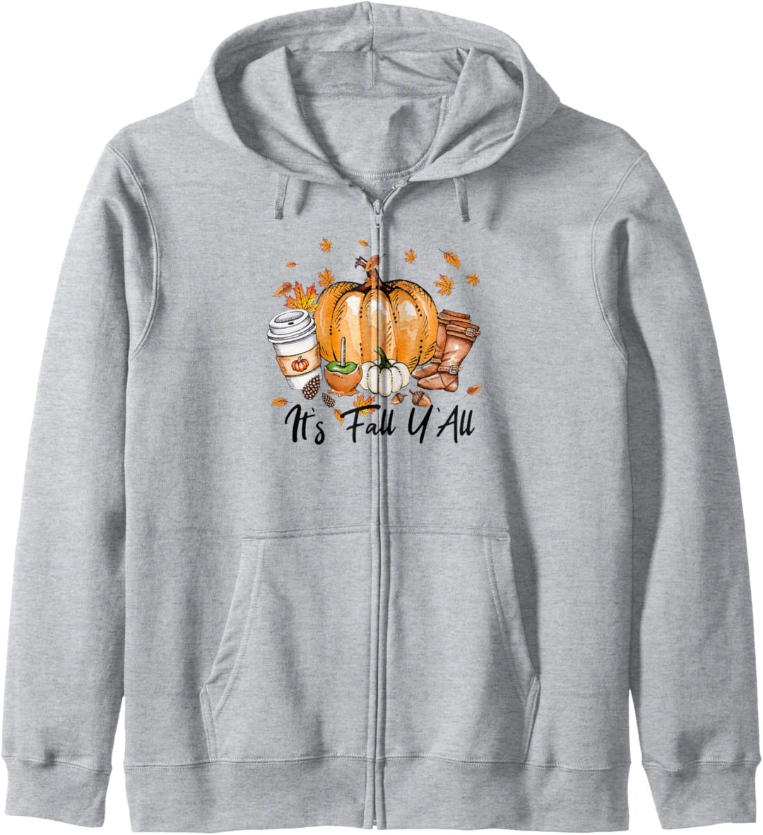 Funny Its Fall Yall Kürbis-Shirts für Frauen Lustig Halloween Kapuzenjacke