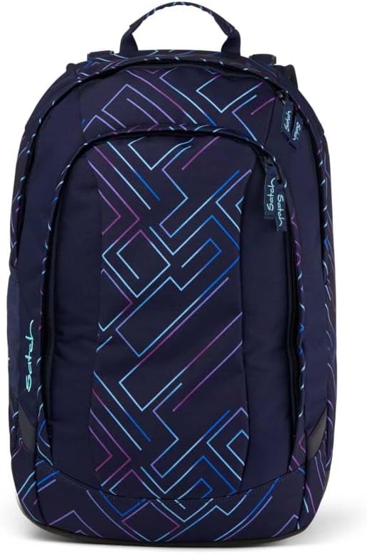 Satch Air Light Edition Schulrucksack Set 3tlg. inkl. Pencil Slider und Sportbeutel Purple Laser, Pu
