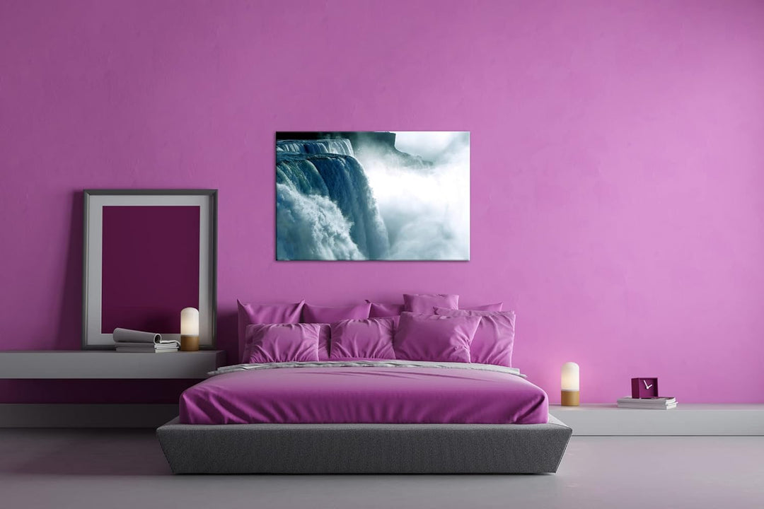 deyoli atemberaubende Niagarafälle im Format: 100x70 als Leinwandbild, Motiv fertig gerahmt auf Echt