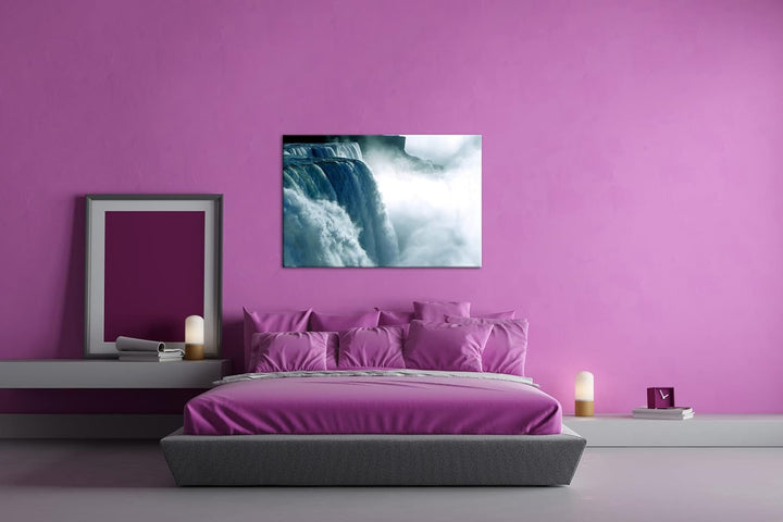 deyoli atemberaubende Niagarafälle im Format: 100x70 als Leinwandbild, Motiv fertig gerahmt auf Echt