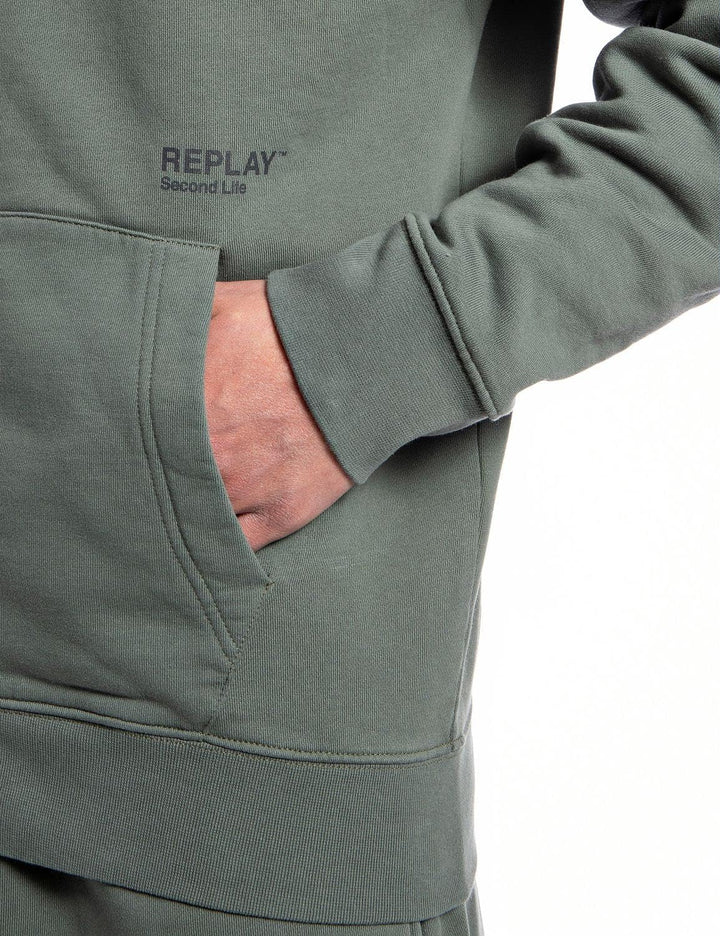 Replay Herren Kapuzenpullover XS 437 Castor Grey, XS 437 Castor Grey