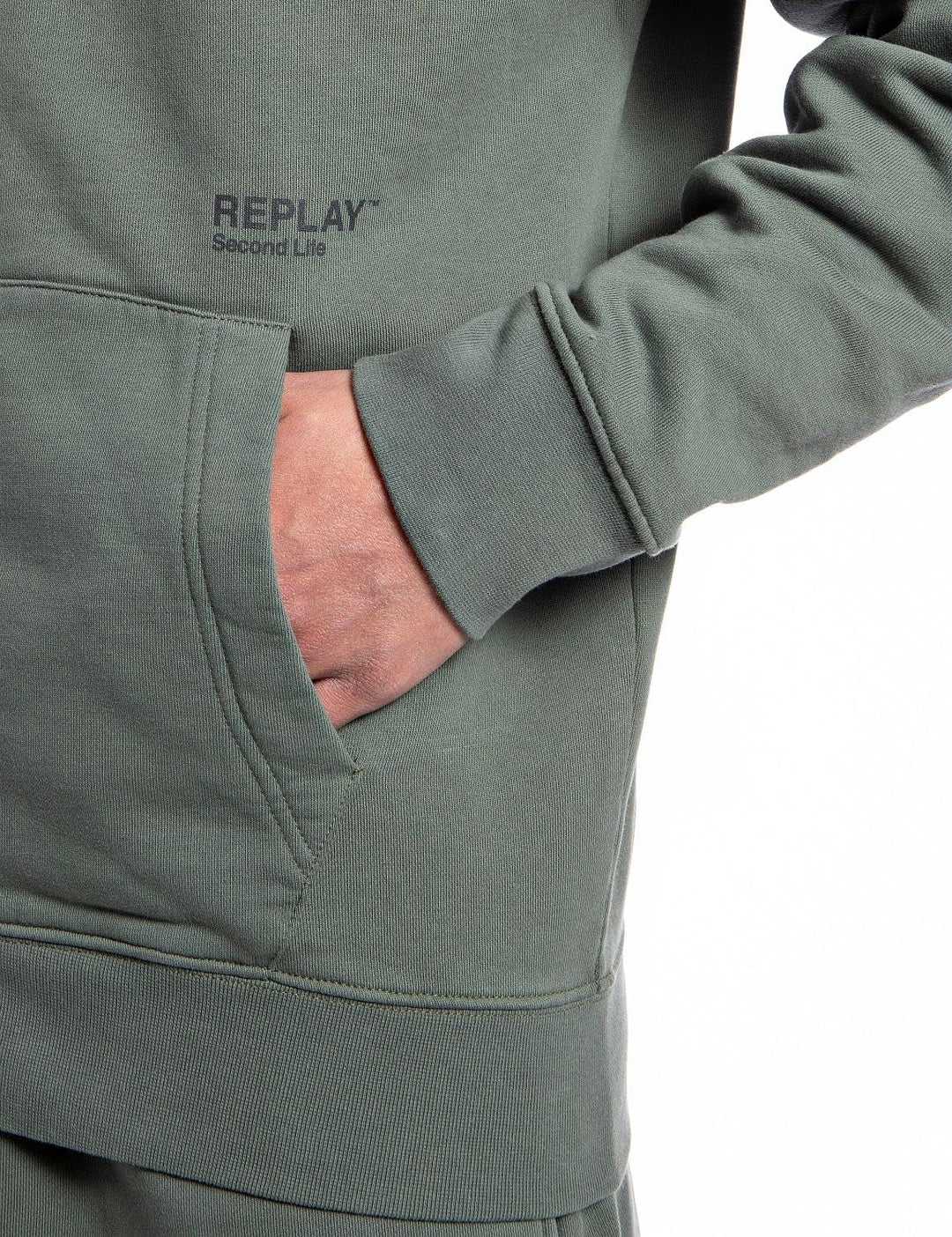 Replay Herren Kapuzenpullover L 437 Castor Grey, L 437 Castor Grey