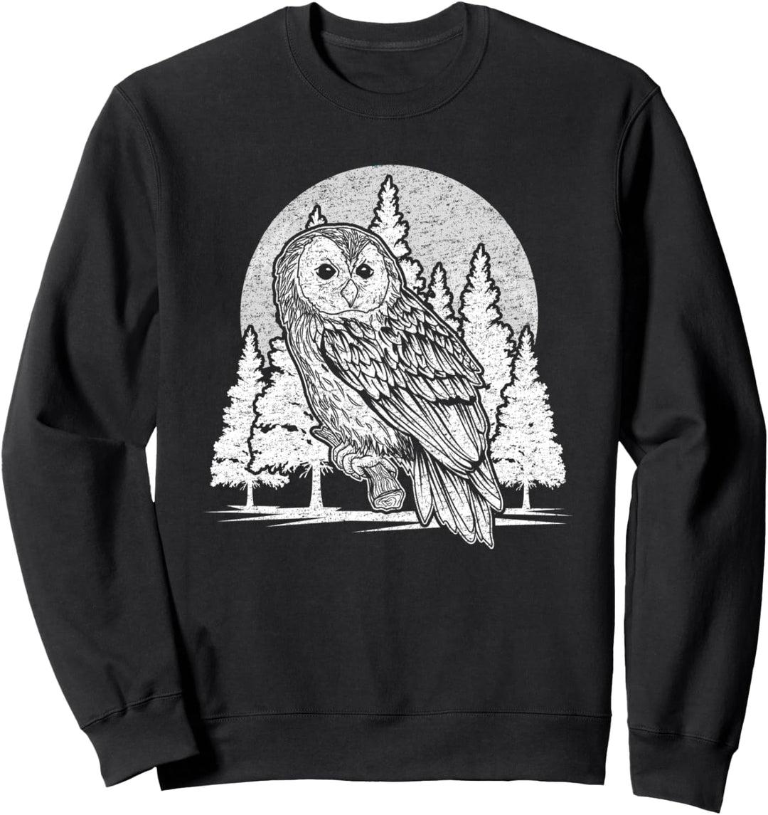 Nachteule Design | Weisse Eule | Süsse Eule | Rote Eule | Eule Sweatshirt