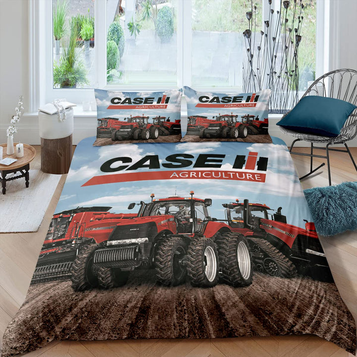 XPINGO Kinder Bettwäsche Traktor 135x200 cm 2teilig Jungen 100% Mikrofaser Sommer Weiche Winter Warm